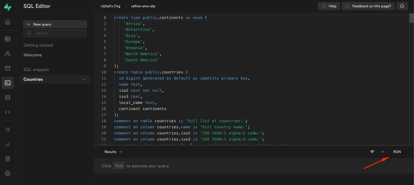 React Supabase OTP authentication