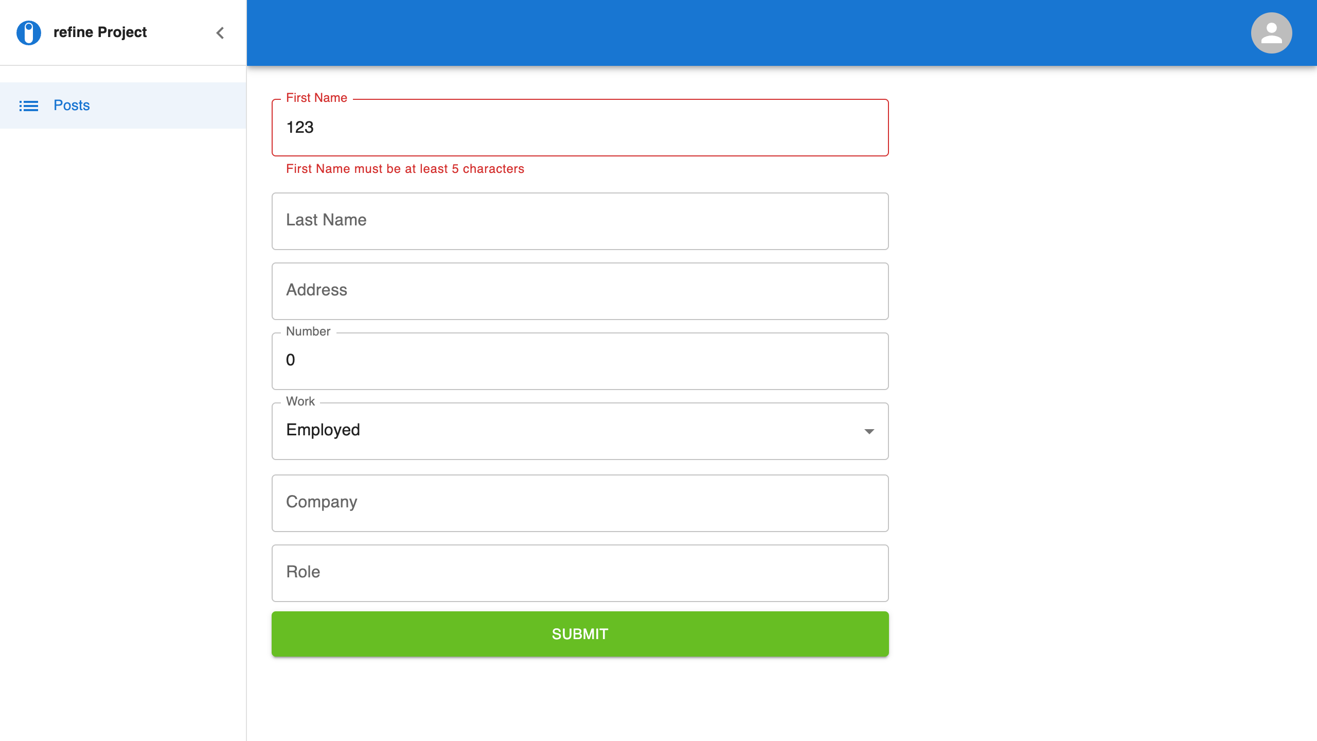 react Hook Form input