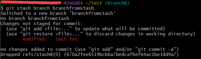 git stash