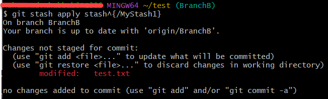 git stash