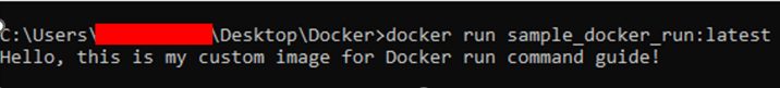 docker run command