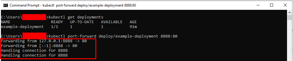 kubectl port forward