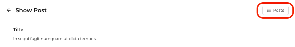 Default list button